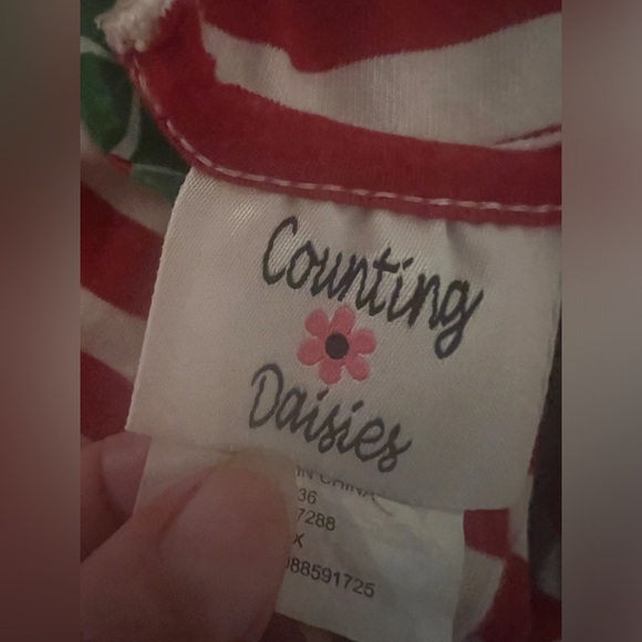 Heirlooms By Polly Flinders Girls Striped Christmas Dress & Scarf Size M 5/6 - Picture 4 of 12